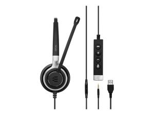 EPOS IMPACT SC 665 USB - Micro-casque - sur-oreille - filaire - USB, jack 3,5mm - noir, argent - 1000645 - Écouteurs