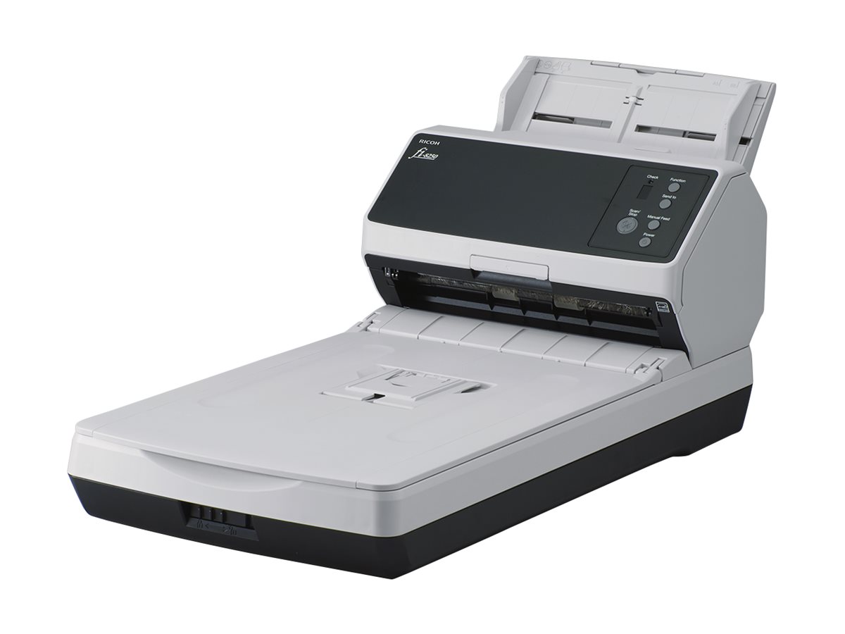 Ricoh fi-8250 - Scanner de documents - à plateau : CCD / Chargeur automatique de documents : double CIS - Recto-verso - 216 x 355.6 mm - 600 dpi x 600 dpi - jusqu'à 50 ppm (mono) / jusqu'à 50 ppm (couleur) - Chargeur automatique de documents (100 feuilles) - jusqu'à 8000 pages par jour - Gigabit LAN, USB 3.2 Gen 1 - PA03810-B601 - Scanneurs de documents