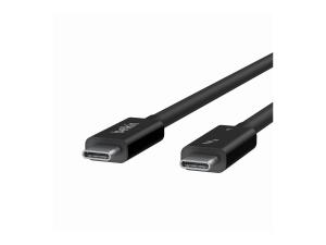 Belkin CONNECT - Câble Thunderbolt - 24 pin USB-C (M) reversible pour 24 pin USB-C (M) reversible - Thunderbolt 4 - 1 m - passif, Alimentation USB (100 W) - pour P/N: INC006TTSGY - INZ003BT1MBK - Câbles spéciaux