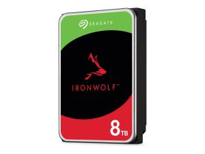 Seagate IronWolf ST8000VN002 - Disque dur - 8 To - interne - 3.5" - SATA 6Gb/s - mémoire tampon : 256 Mo - avec 3 ans de Seagate Rescue Data Recovery - ST8000VN002 - Disques durs internes