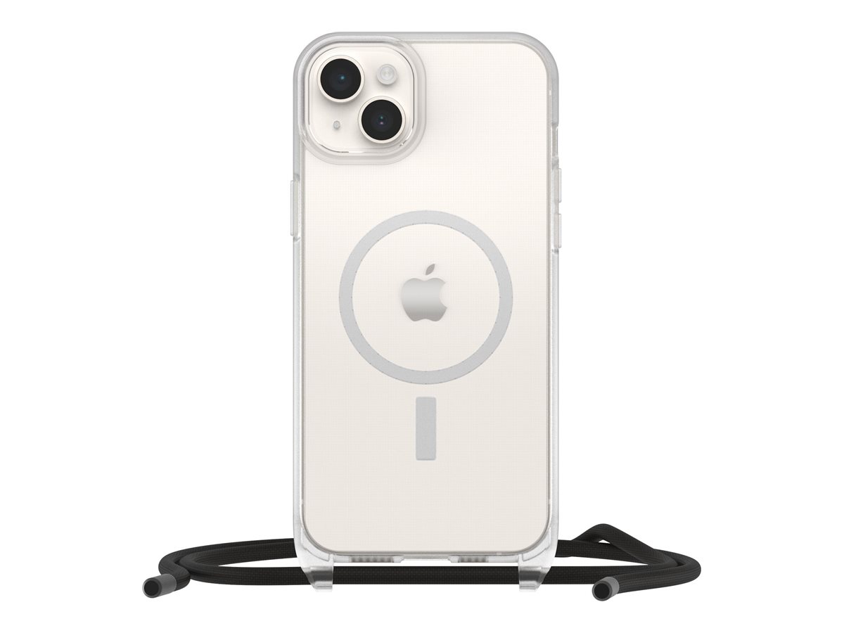 OtterBox React Necklace - Coque de protection pour téléphone portable - pour Magsafe, avec corde détachable - compatibilité avec MagSafe - 50 % de plastique recyclé - clair - pour Apple iPhone 14 Plus - 77-92289 - Coques et étuis pour téléphone portable