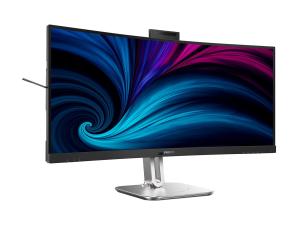 Philips 34B2U6603CH - 6000 Series - écran LED - incurvé - 34" - 3440 x 1440 WQHD @ 120 Hz - VA - 550 cd/m² - 4000:1 - DisplayHDR 400 - 4 ms - Thunderbolt 4, 2xHDMI, DisplayPort - haut-parleurs - Charbon - 34B2U6603CH/00 - Écrans d'ordinateur