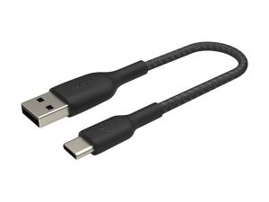 Belkin BOOST CHARGE - Câble USB - 24 pin USB-C (M) pour USB (M) - 15 cm - noir - CAB002BT0MBK - Câbles USB