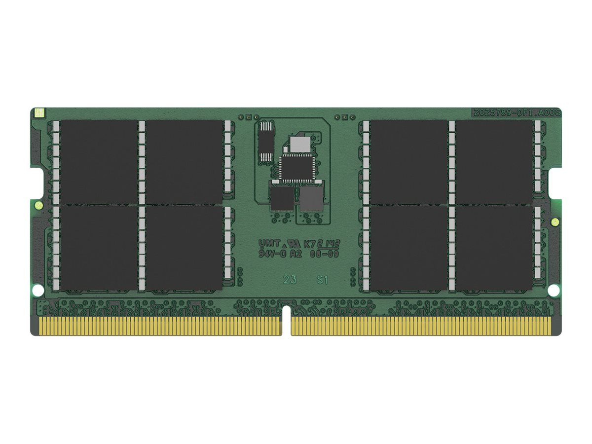 Kingston ValueRAM - DDR5 - kit - 64 Go: 2 x 32 Go - SO DIMM 262 broches - 5600 MHz / PC5-44800 - CL46 - 1.1 V - mémoire sans tampon - on-die ECC - KVR56S46BD8K2-64 - Mémoire pour ordinateur portable