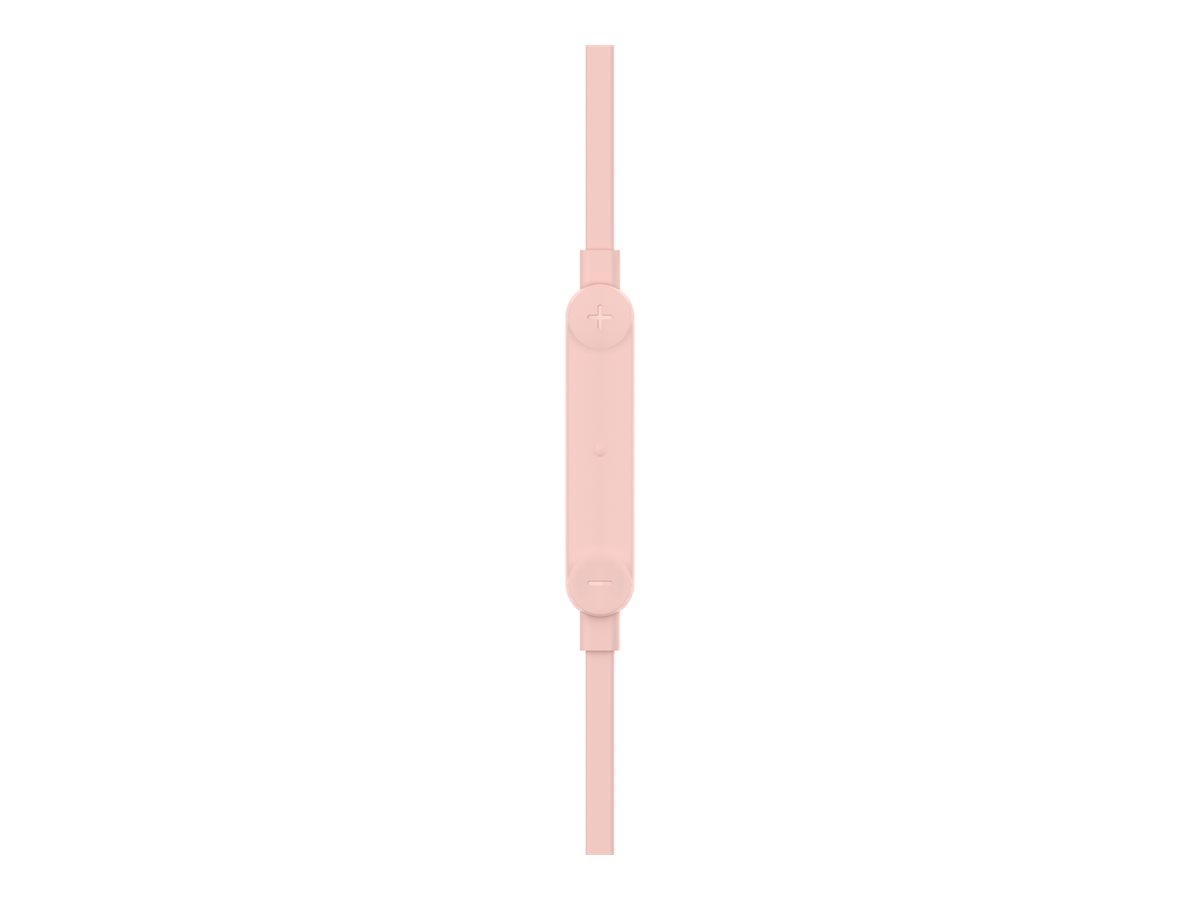 Belkin SoundForm - Écouteurs avec micro - intra-auriculaire - filaire - USB-C - isolation acoustique - rose - G3H0002HQPKV2 - Écouteurs