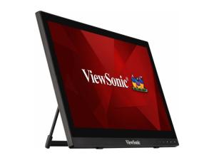 ViewSonic - Écran LED - 16" (15.6" visualisable) - écran tactile - 1366 x 768 @ 60 Hz - TN - 190 cd/m² - 500:1 - 12 ms - HDMI, VGA - haut-parleurs - TD1630-3 - Écrans d'ordinateur