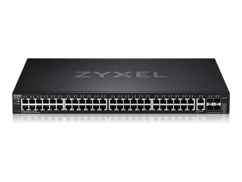 Zyxel XGS2220 Series XGS2220-54 - Commutateur - accès L3, NebulaFLEX Cloud - Géré - 48 x Ethernet Gigabit + 6 x 10 Gigabit (liaison montante) - de bureau, Montable sur rack - XGS2220-54-EU0101F - Commutateurs gérés