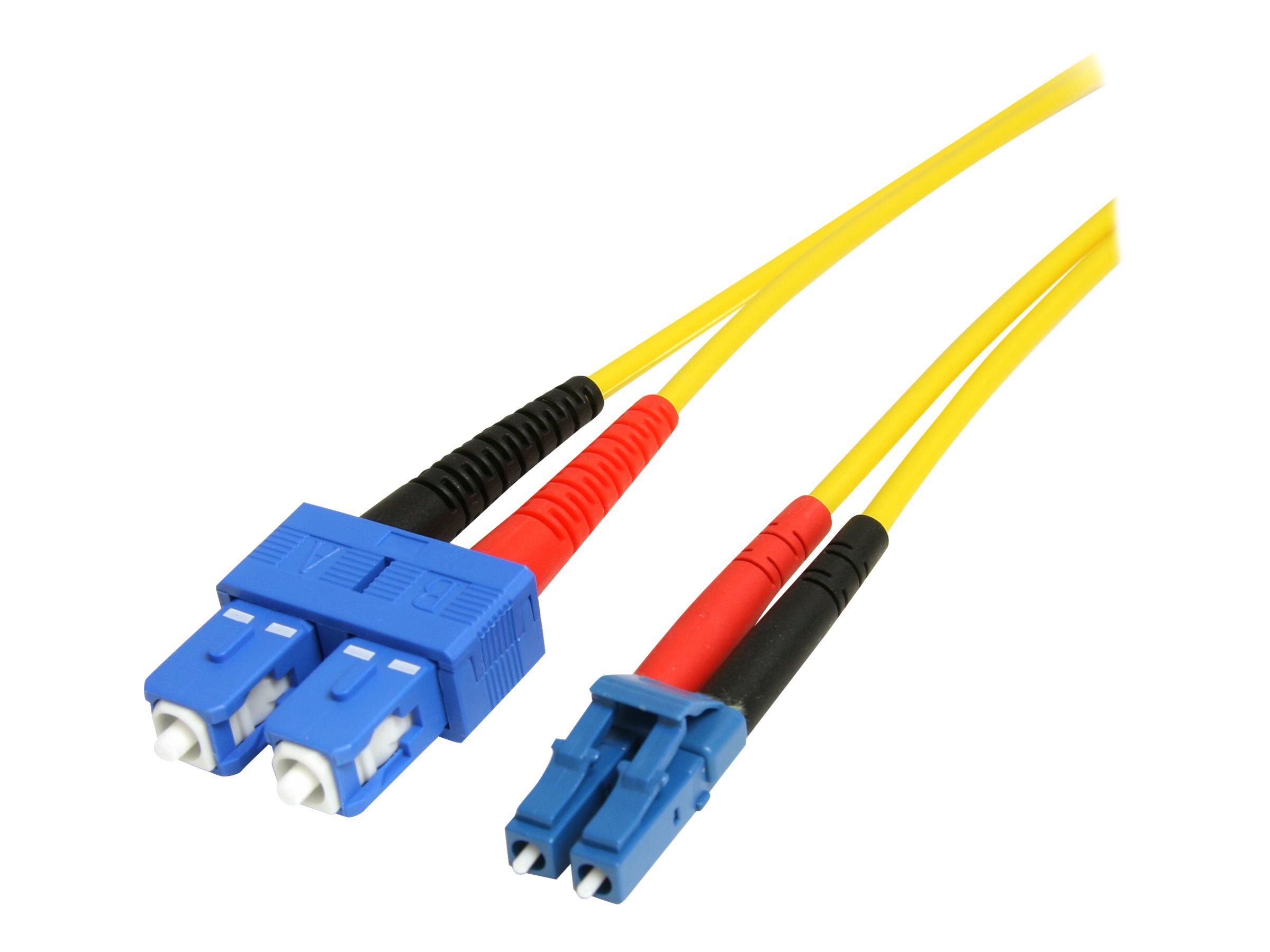 StarTech.com 4m Fiber Optic Cable - Single-Mode Duplex 9/125 - LSZH - LC/SC - OS1 - LC to SC Fiber Patch Cable (SMFIBLCSC4) - Cordon de raccordement - mode unique SC (M) pour mode unique LC (M) - 4 m - fibre optique - duplex - 9 / 125 micromètres - OS1 - moulé - jaune - SMFIBLCSC4 - Câblesenfibres