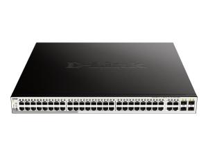 D-Link DGS 1210-52MP - Commutateur - intelligent - 48 x 10/100/1000 (PoE) + 4 x combo Gigabit - de bureau, Montable sur rack - PoE (370 W) - DGS-1210-52MP/E - Concentrateurs et commutateurs gigabit