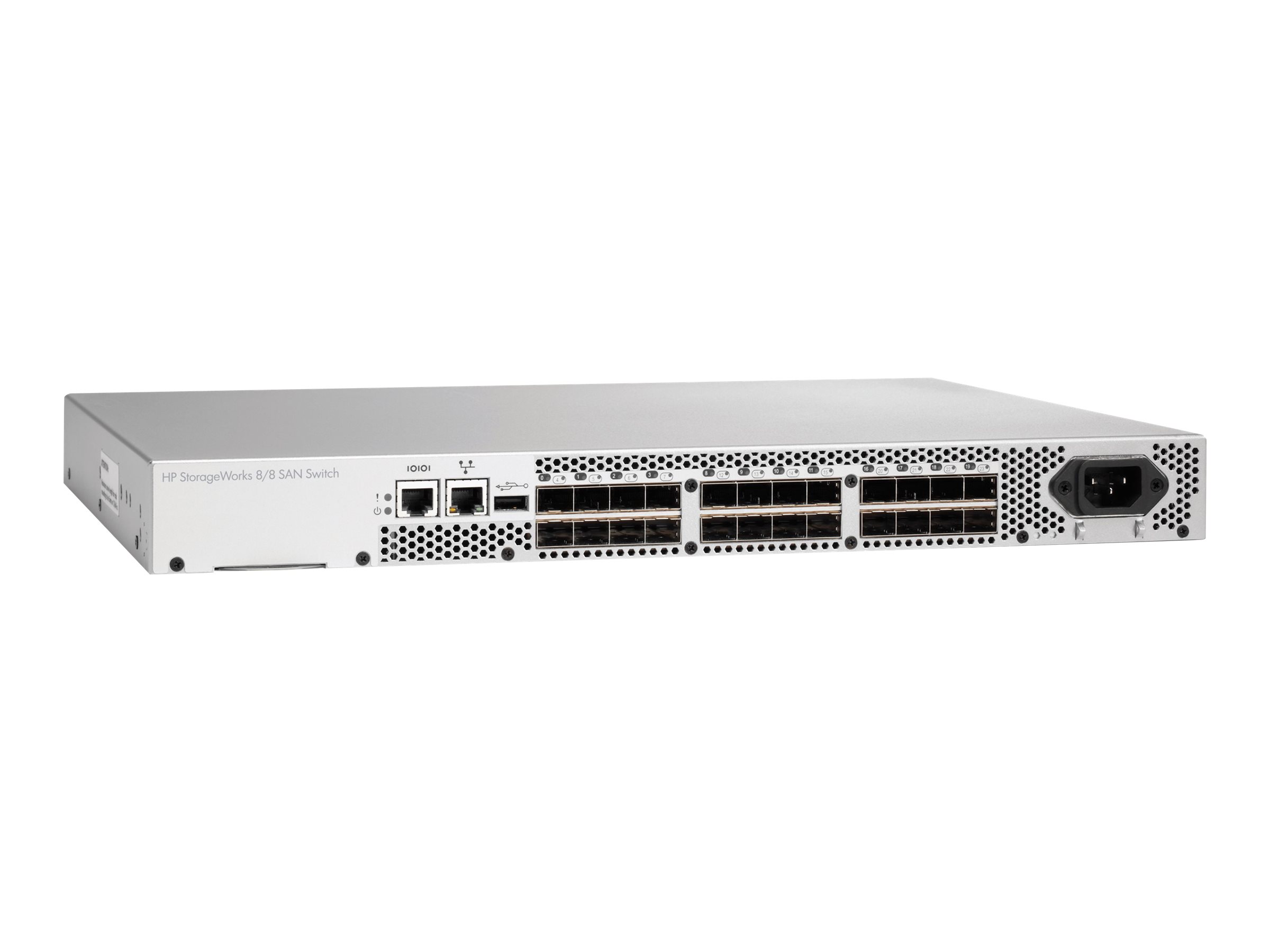 HPE 8/8 Base (0) e-port SAN - Commutateur - Géré - 8 x Fibre Channel SFP+ 8 Go - Montable sur rack - AM866C - SAN