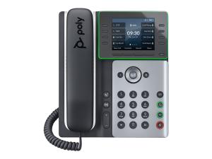 Poly Edge E320 - Téléphone VoIP - avec Interface Bluetooth - (conférence) à trois capacité d'appel - SIP - noir - 82M88AA - Téléphones filaires