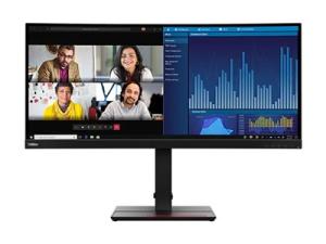 Lenovo ThinkVision P34w-20 - Écran LED - incurvé - 34.14" - 3440 x 1440 UWQHD - IPS - 300 cd/m² - 1000:1 - 4 ms - 2xHDMI, 2xDisplayPort, USB-C - haut-parleurs - noir corbeau - 63F2RAT3EU - Écrans d'ordinateur