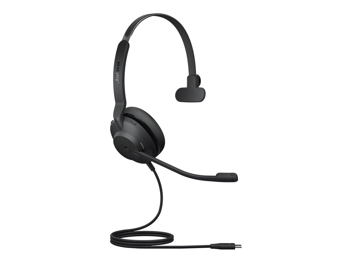 Jabra Evolve2 30 MS Mono - Micro-casque - sur-oreille - filaire - USB-C - Certifié pour Microsoft Teams - 23089-899-879 - Écouteurs
