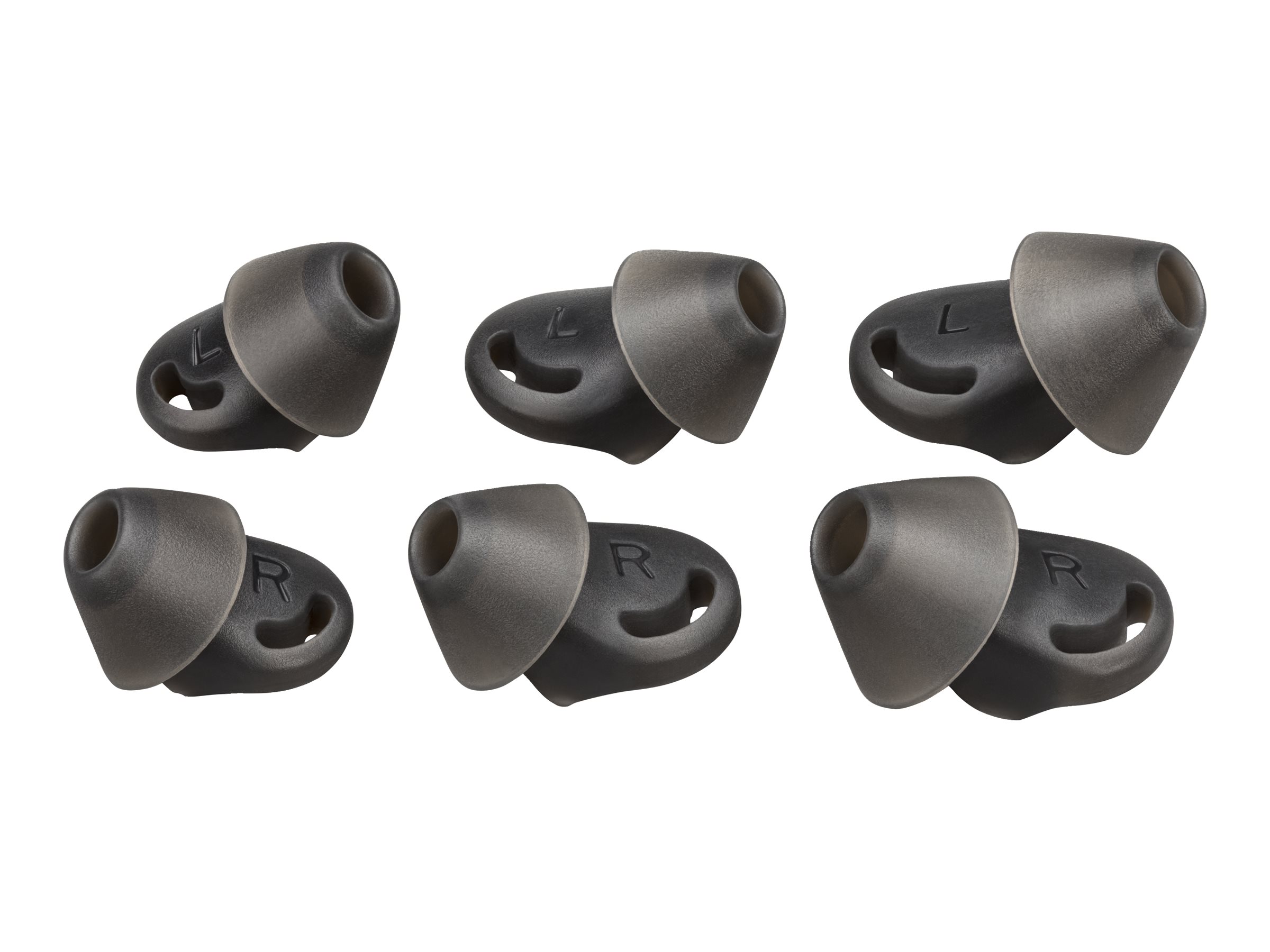 Poly - Embout auriculaire pour casque Bluetooth - moyen - noir (pack de 2) - pour Poly Voyager 6200 - 85Q33AA - Accessoires pour écouteurs