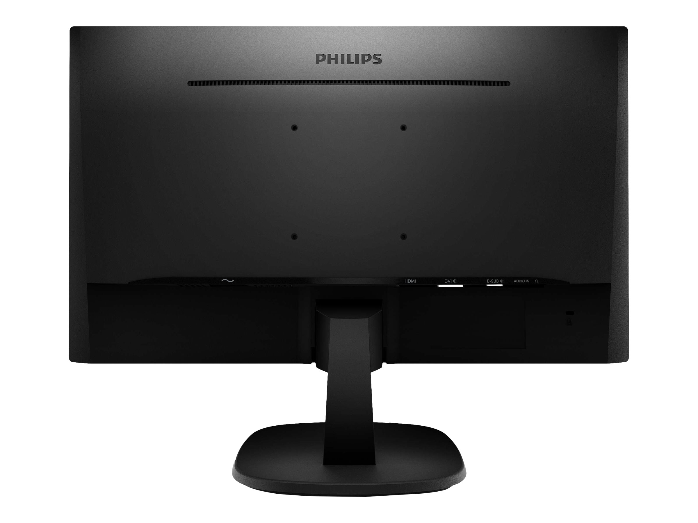 Philips V-line 273V7QDAB - Écran LED - 27" (27" visualisable) - 1920 x 1080 Full HD (1080p) @ 60 Hz - IPS - 250 cd/m² - 1000:1 - 5 ms - HDMI, DVI-D, VGA - haut-parleurs - noir texturé - 273V7QDAB/00 - Écrans d'ordinateur
