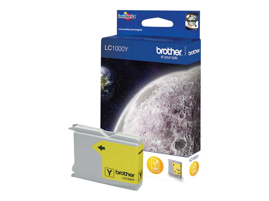 Brother LC1000Y - Jaune - original - cartouche d'encre - pour Brother DCP-350, 353, 357, 560, 750, 770, MFC-3360, 465, 5460, 5860, 660, 680, 845, 885 - LC1000Y - Cartouches d'encre Brother