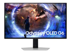 Samsung Odyssey OLED G6 S27DG600SU - G60SD Series - moniteur OLED - jeux - 27" - 2560 x 1440 QHD @ 360 Hz - 250 cd/m² - 1000000:1 - HDR10+ Gaming - 0.03 ms - 2xHDMI, DisplayPort - argent - LS27DG600SUXEN - Écrans d'ordinateur