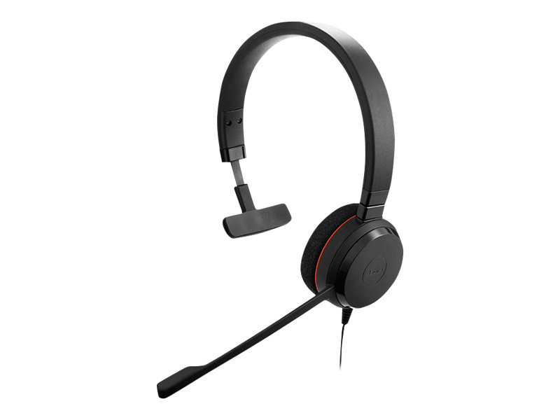 Jabra Evolve 20 UC stereo - Micro-casque - sur-oreille - filaire - USB-C, USB-A - isolation acoustique - Certifié Alcatel-Lucent, Certifié Avaya, Certifié pour Microsoft Teams, Cisco Certified, Certifié Unify - 4999-829-269 - Écouteurs