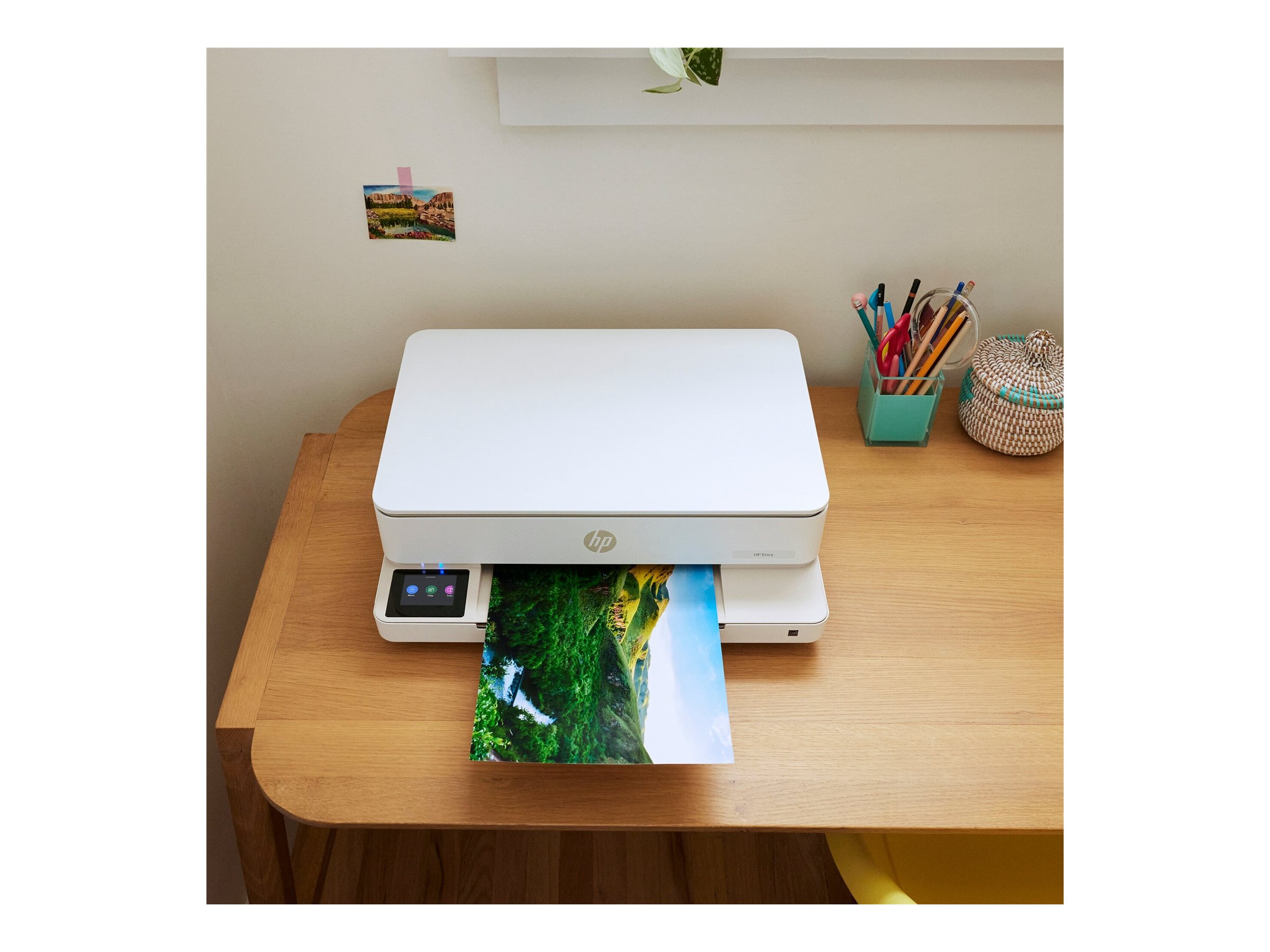 HP ENVY 6120e All-in-One - Imprimante multifonctions - couleur - jet d'encre - 216 x 297 mm (original) - A4/Letter (support) - jusqu'à 8 ppm (copie) - jusqu'à 10 ppm (impression) - 100 feuilles - USB 2.0, Wi-Fi(ac) - portobello - 714L8B#629 - Imprimantes multifonctions