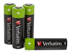 Verbatim Premium - Batterie 4 x AA / HR6 - NiMH - (rechargeables) - 2500 mAh - 49517 - Batteries universelles