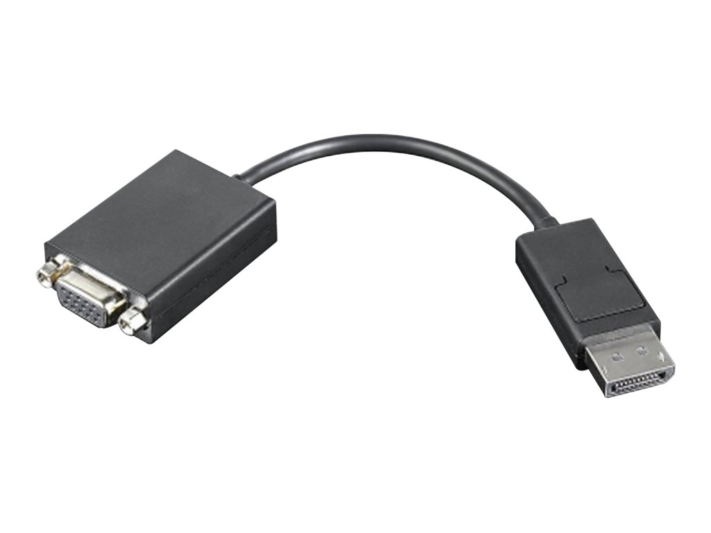 Lenovo - Convertisseur vidéo - DisplayPort - VGA - noir - pour ThinkCentre M75t Gen 2; M80s Gen 3; M90a Gen 3; M90q Gen 2; M90t Gen 3; ThinkCentre neo 70 - 57Y4393 - Convertisseurs vidéo