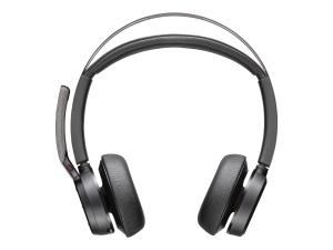 Poly Voyager Focus 2 - Micro-casque - sur-oreille - Bluetooth - sans fil, filaire - USB-C via un adaptateur Bluetooth - noir - Certifié pour Microsoft Teams - 76U47AA - Écouteurs