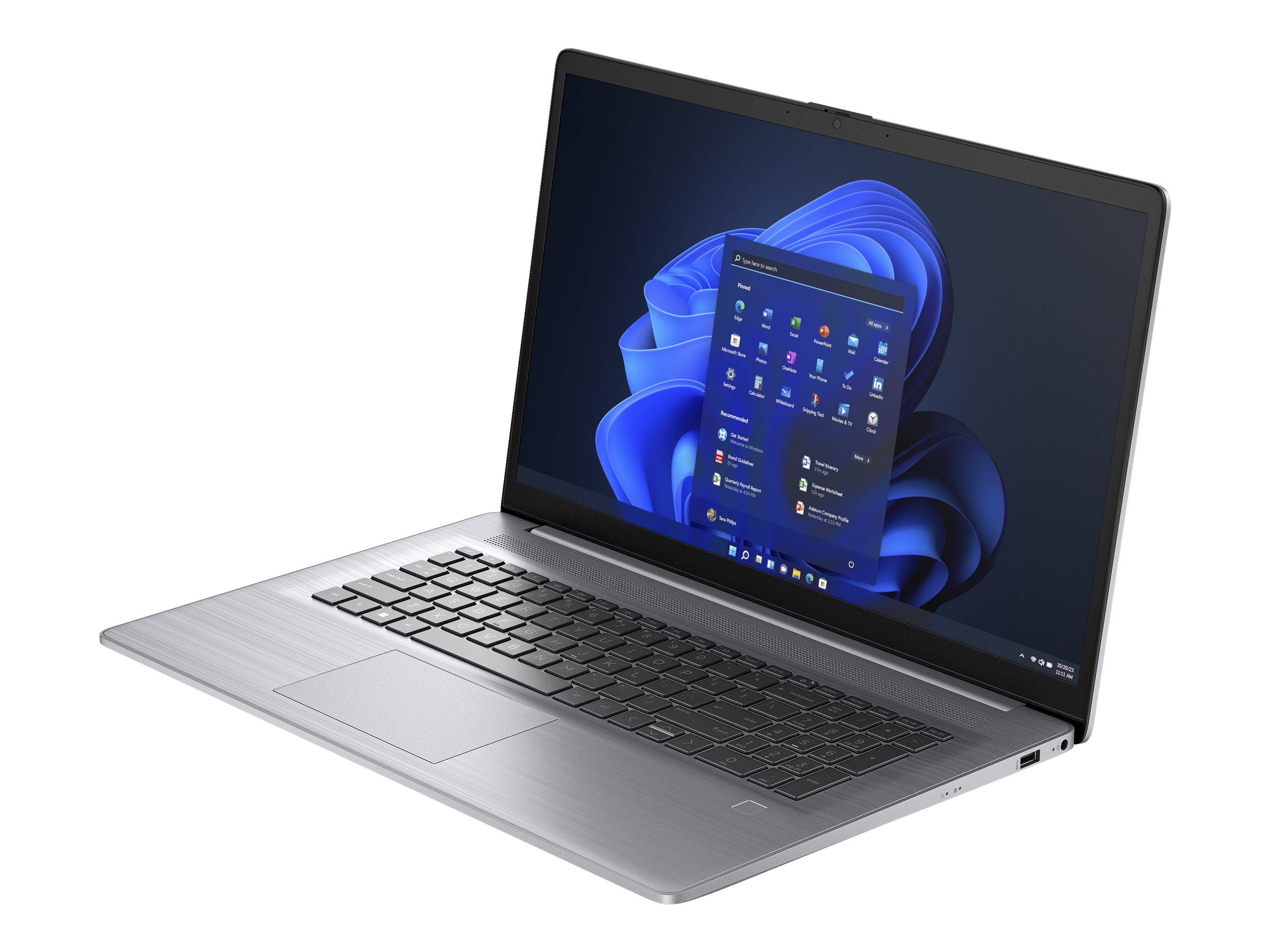 HP 470 G10 Notebook - Intel Core i3 - i3-1315U / jusqu'à 4.5 GHz - Win 11 Pro - UHD Graphics - 8 Go RAM - 256 Go SSD NVMe - 17.3" IPS 1920 x 1080 (Full HD) - Wi-Fi 6 - argent astéroïde - clavier : Français - 817C3EA#ABF - Ordinateurs portables