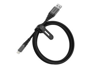 OtterBox Premium - Câble Lightning - USB mâle pour Lightning mâle - 1 m - noir cendre foncé - 78-52643 - Câbles spéciaux