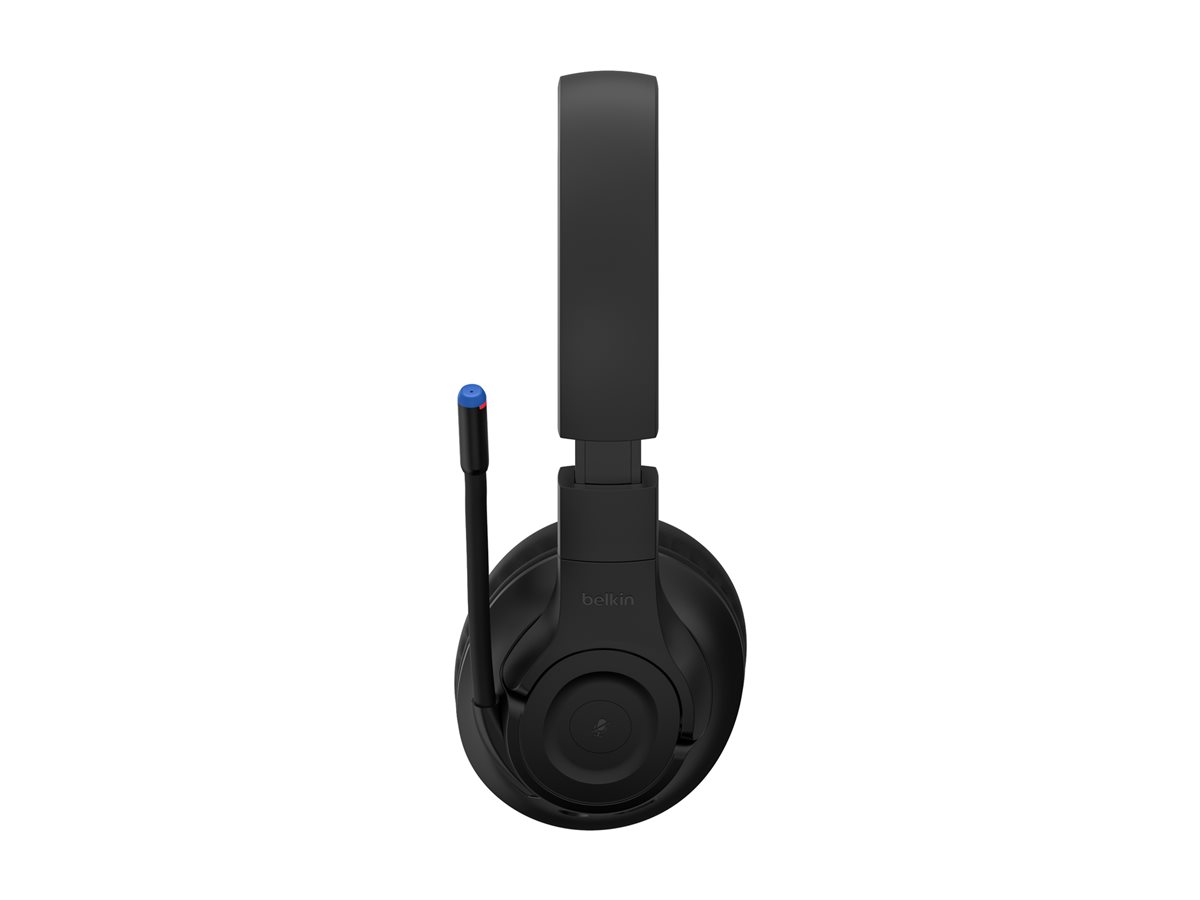 Belkin SoundForm Inspire - Micro-casque - circum-aural - Bluetooth - sans fil, filaire - jack 3,5mm - noir - AUD006BTBLK - Écouteurs