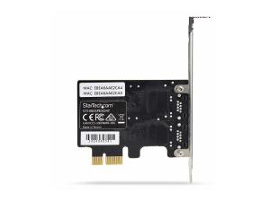 StarTech.com 2-Port Gigabit PCIe Network Adapter Card, TAA Compliant - Adaptateur réseau - PCIe - Gigabit Ethernet x 2 - noir - Conformité TAA - ST1000SPEXD4T - Cartes réseau