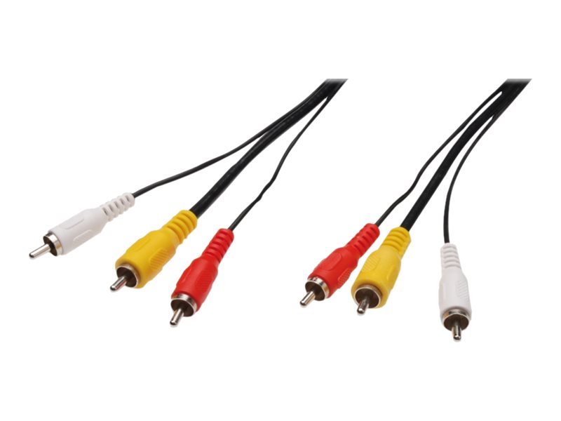 Uniformatic - Câble vidéo/audio - vidéo / audio composite - phono RCA x 3 mâle pour phono RCA x 3 mâle - 10 m - 40405 - Câbles vidéo