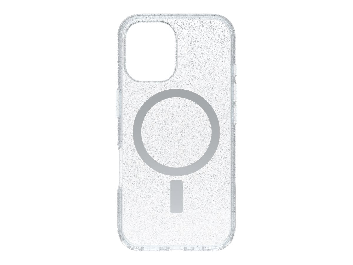 OtterBox Symmetry Series - Coque de protection pour téléphone portable - compatibilité avec MagSafe - couche de polycarbonate, élastomère thermoplastique (TPE) - clair - pour Apple iPhone 16 - 77-96381 - Coques et étuis pour téléphone portable