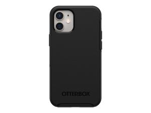 OtterBox Symmetry Series - Coque de protection pour téléphone portable - polycarbonate, caoutchouc synthétique - noir - pour Apple iPhone 12 mini - 77-65365 - Coques et étuis pour téléphone portable