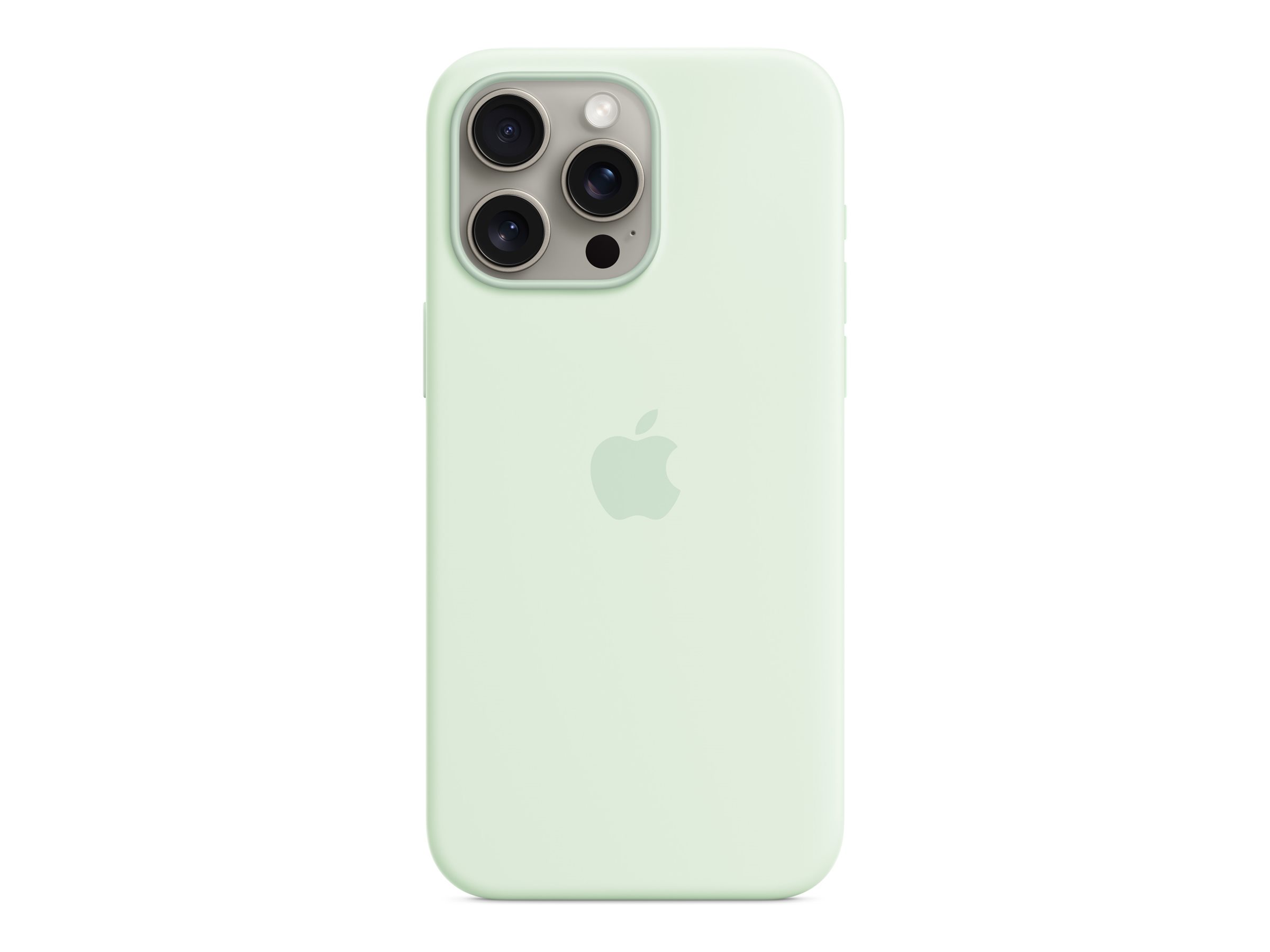 Apple - Coque de protection pour téléphone portable - compatibilité avec MagSafe - silicone - menthe douce - pour iPhone 15 Pro Max - MWNQ3ZM/A - Coques et étuis pour téléphone portable