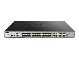 D-Link DGS 3630-28SC - Commutateur - C3 - Géré - 20 x Gigabit SFP + 4 x combiné 1000Base-T + 4 x 10 Gigabit SFP+ - Montable sur rack - DGS-3630-28SC/SI/E - Commutateurs gérés