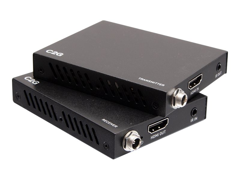 C2G over Cat Extender Box Transmitter to Box Receiver - 4K 60Hz - Prolongateur audio/vidéo - HDMI - plus de CAT 5e/6/6a - jusqu'à 50 m - C2G60220 - Prolongateurs de signal