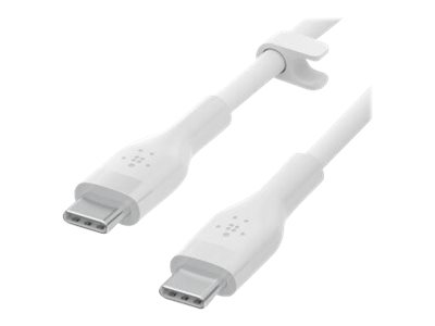 Belkin BOOST CHARGE - Câble USB - 24 pin USB-C (M) pour 24 pin USB-C (M) - 2 m - blanc - CAB009BT2MWH - Câbles USB
