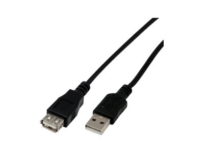 MCL - Rallonge de câble USB - USB (M) pour USB (F) - USB 2.0 - 5 m - noir - MC922AMF-5M/N - Câbles USB