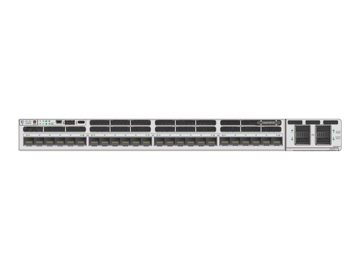 Cisco Catalyst 9300X - Network Essentials - commutateur - C3 - Géré - 24 x 1/10/25 Gigabit SFP28 - Montable sur rack - C9300X-24Y-E - Commutateurs gérés