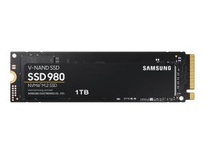 Samsung 980 MZ-V8V1T0BW - SSD - chiffré - 1 To - interne - M.2 2280 - PCIe 3.0 x4 (NVMe) - AES 256 bits - TCG Opal Encryption - MZ-V8V1T0BW - Disques SSD