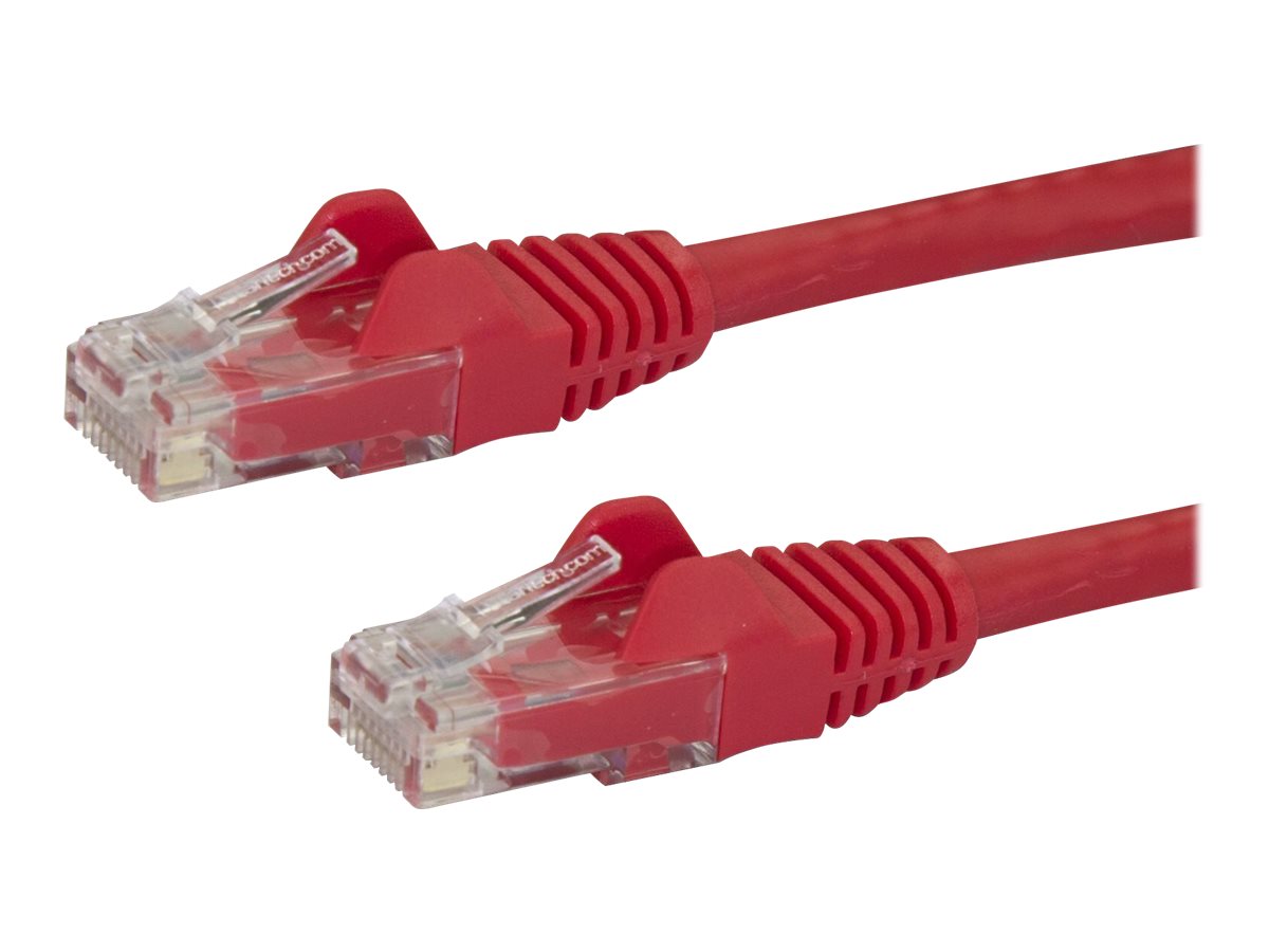 StarTech.com Câble réseau Cat6 Gigabit UTP sans crochet de 2m - Cordon Ethernet RJ45 anti-accroc - Câble patch Mâle / Mâle - Rouge - Cordon de raccordement - RJ-45 (M) pour RJ-45 (M) - 2 m - UTP - CAT 6 - sans crochet - rouge - N6PATC2MRD - Câbles à paire torsadée