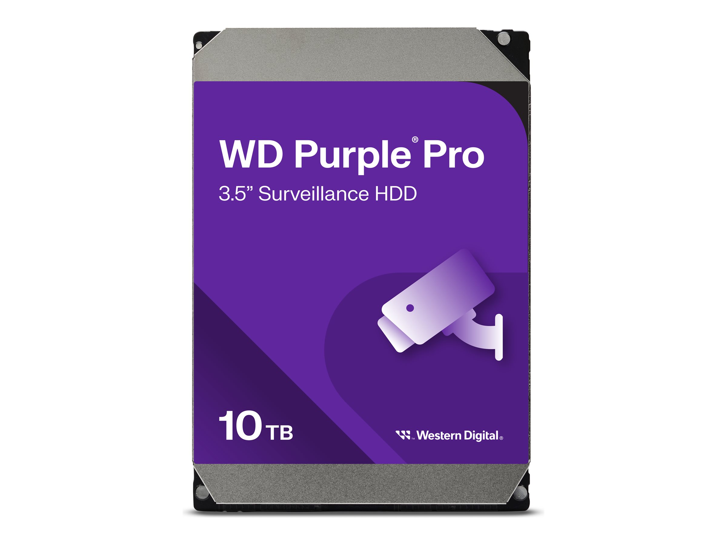 WD Purple Pro WD101PURP - Disque dur - 10 To - interne - 3.5" - SATA 6Gb/s - 7200 tours/min - mémoire tampon : 256 Mo - WD101PURP - Disques durs internes