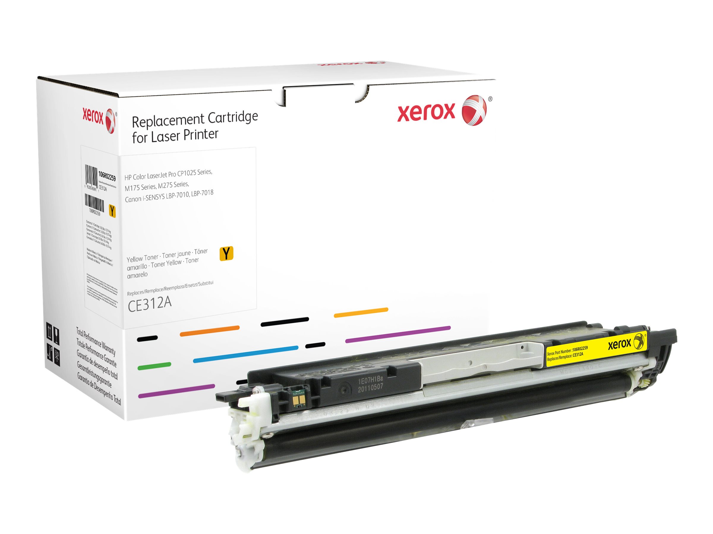 Xerox - Jaune - compatible - cartouche de toner (alternative pour : HP CE312A) - pour HP Color LaserJet Pro CP1025; LaserJet Pro MFP M175; TopShot LaserJet Pro M275 - 106R02259 - Autres cartouches de toner