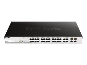 D-Link DGS 1210-24P - Commutateur - intelligent - 24 x 10/100/1000 (PoE+) + 4 x combo Gigabit Ethernet / SFP Gigabit - de bureau, Montable sur rack - PoE+ (193 W) - DGS-1210-24P/E - Concentrateurs et commutateurs gigabit