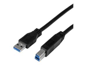StarTech.com Câble Certifié USB 3.0 A vers B 1 m - M/M - Cordon USB3 SuperSpeed USB A (M) USB B (M) - Câble USB 3.0 AB - Noir 1m - Câble USB - USB Type B (M) pour USB type A (M) - USB 3.0 - 1 m - moulé - noir - pour P/N: HB31C2A2CME, KITBXDOCKPNA, KITBXDOCKPUK, SV231HU34K6, SV231QDPU34K, SV431HU34K6 - USB3CAB1M - Câbles USB