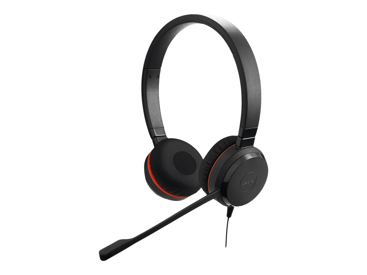 Jabra Evolve 20SE UC stereo - Micro-casque - sur-oreille - filaire - USB-C, USB-A - isolation acoustique - Certifié Alcatel-Lucent, Certifié Avaya, Certifié pour Microsoft Teams, Cisco Certified, Certifié Unify - 4999-829-469 - Écouteurs