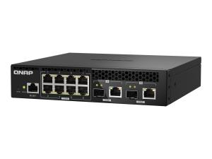 QNAP QSW-M2108R-2C - Commutateur - Géré - 8 x 2.5GBase-T + 2 x combo 10 Gigabit SFP+/RJ-45 - de bureau, Montable sur rack - QSW-M2108R-2C - Concentrateurs et commutateurs gigabit