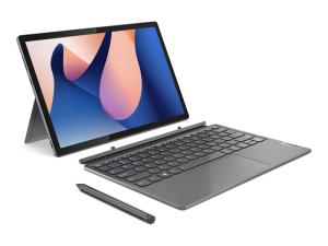 Lenovo IdeaPad Duet 5 12IRU8 83B3 - Tablette - avec clavier détachable - Intel Core i7 - 1355U / jusqu'à 5 GHz - Win 11 Pro - Carte graphique Intel Iris Xe - 16 Go RAM - 512 Go SSD NVMe - 12.4" LTPS écran tactile 2560 x 1600 (2,5 K) - Wi-Fi 6E, Bluetooth - gris orage - clavier : Français - 83B3005QFR - Ordinateurs portables