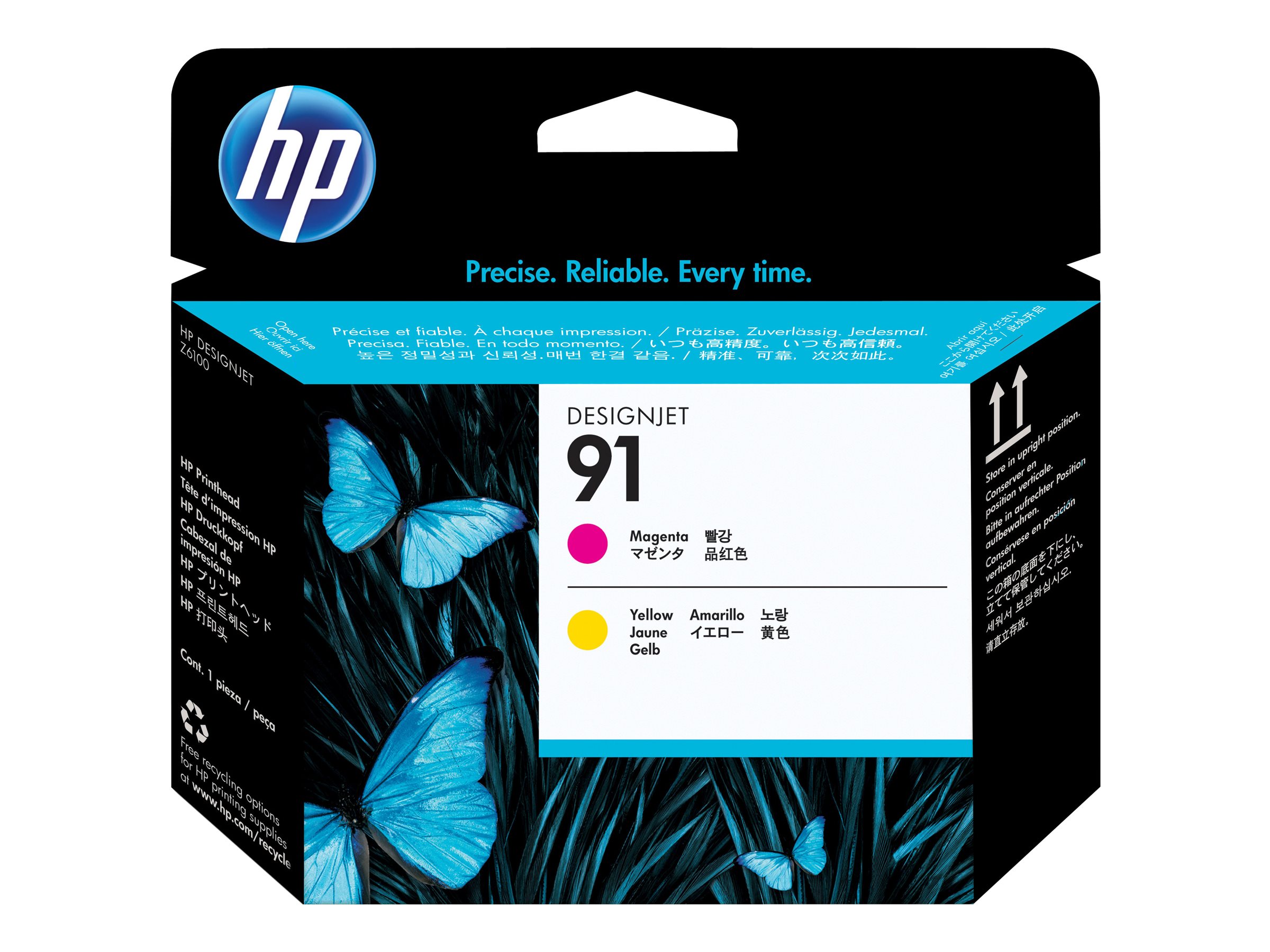 HP 91 - Jaune, magenta - tête d'impression - pour DesignJet Z6100, Z6100ps - C9461A - Têtes d'impression