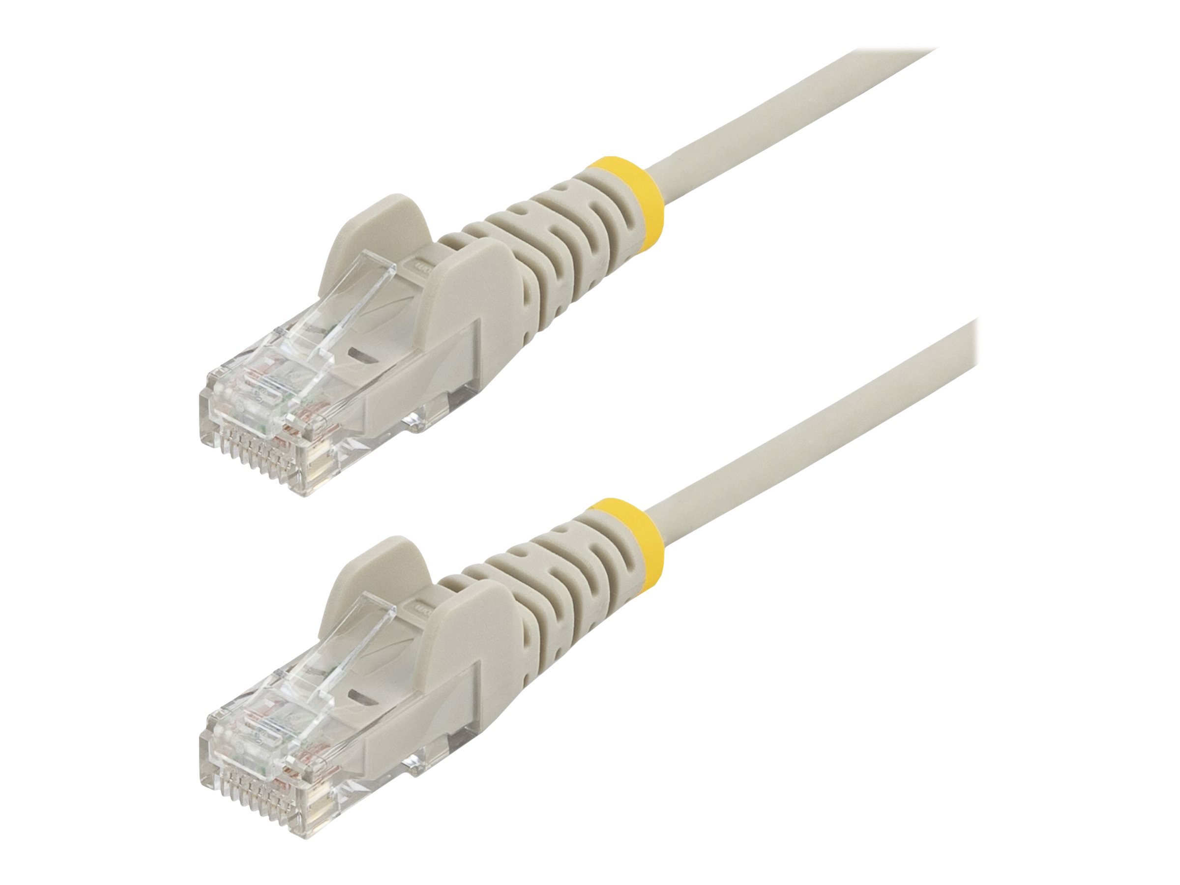 StarTech.com 50cm Slim LSZH CAT6 Ethernet Cable, 10 Gigabit Snagless RJ45 100W PoE Patch Cord, CAT 6 10GbE UTP Network Cable w/Strain Relief, Grey, Fluke Tested/ETL, Low Smoke Zero Halogen - Category 6 - 28AWG (N6PAT50CMGRS) - Cordon de raccordement - RJ-45 (M) pour RJ-45 (M) - 50 cm - CAT 6 - sans crochet - gris - N6PAT50CMGRS - Câbles à paire torsadée
